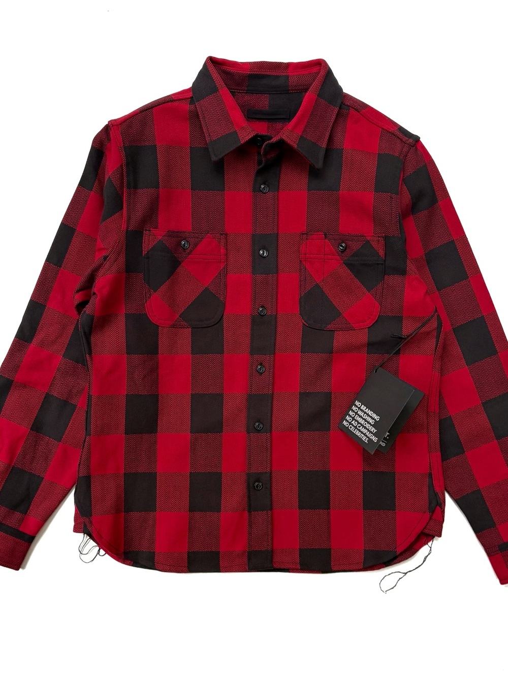 NWT The Unbranded Brand UBS432 Ultra Heavyweight Flannel Work Shirt - Red